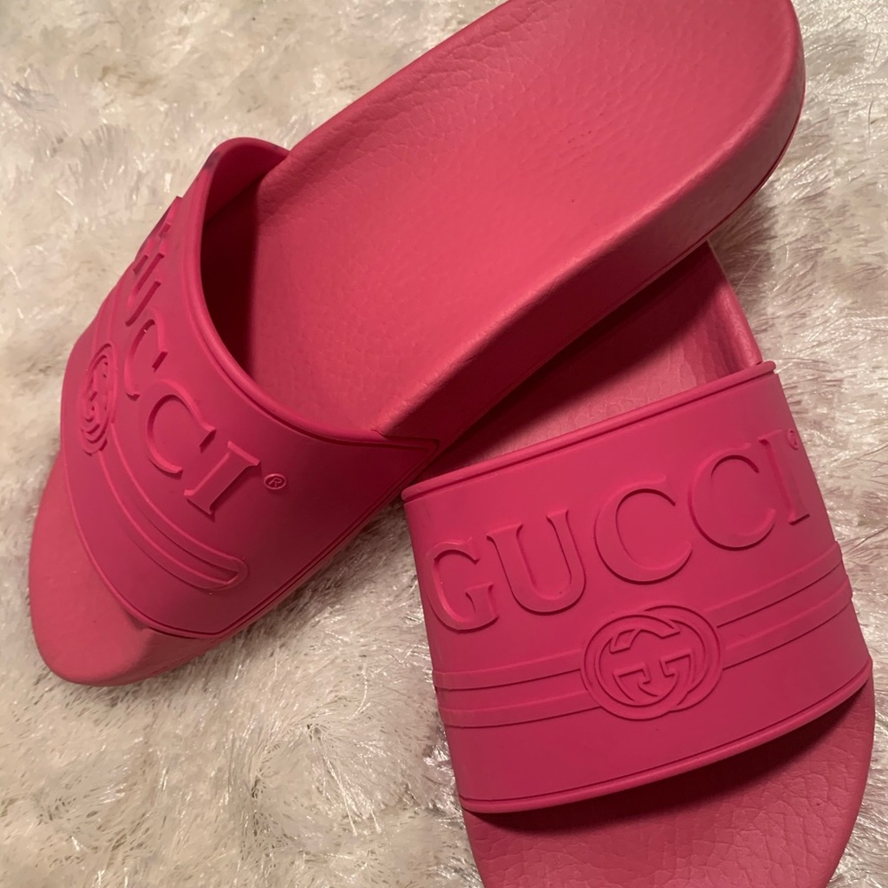 COPY - Pink Gucci Slides